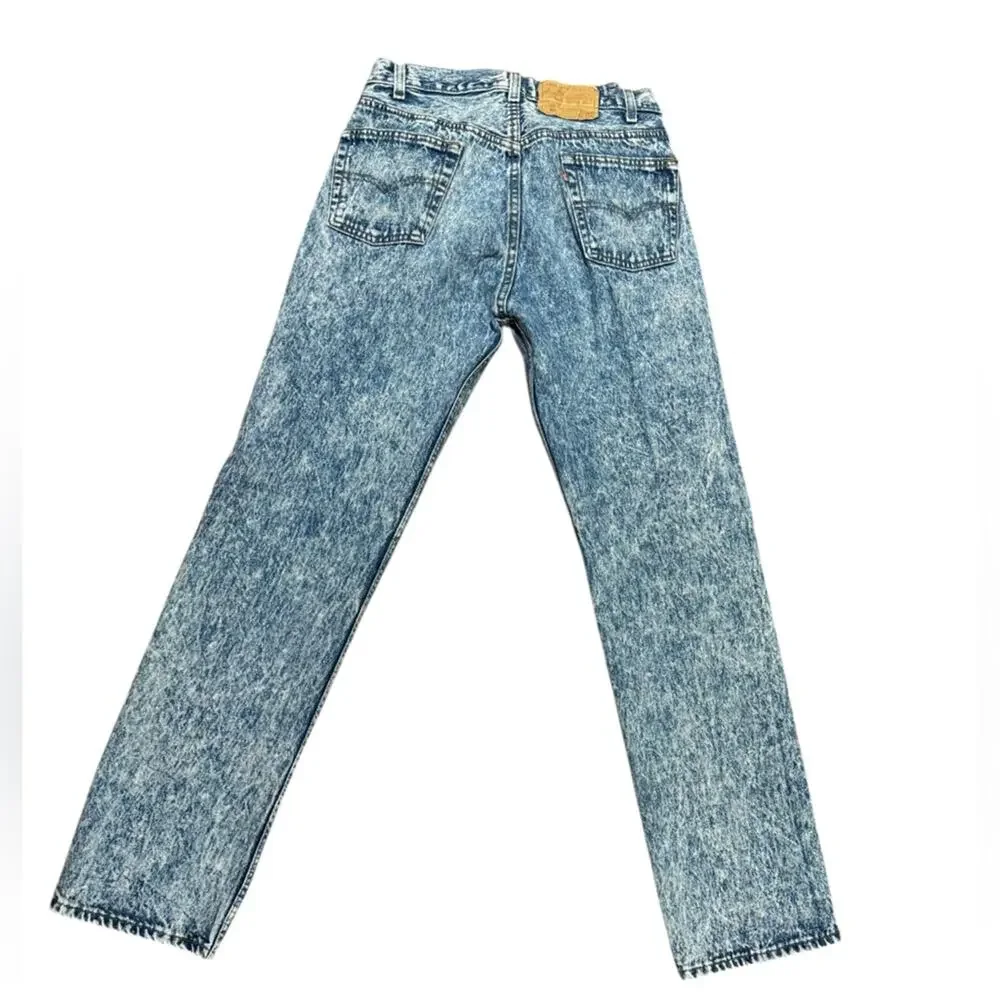 Vintage Acid Washed Levi's Denim Jeans Size 31 x 32 Made in USA